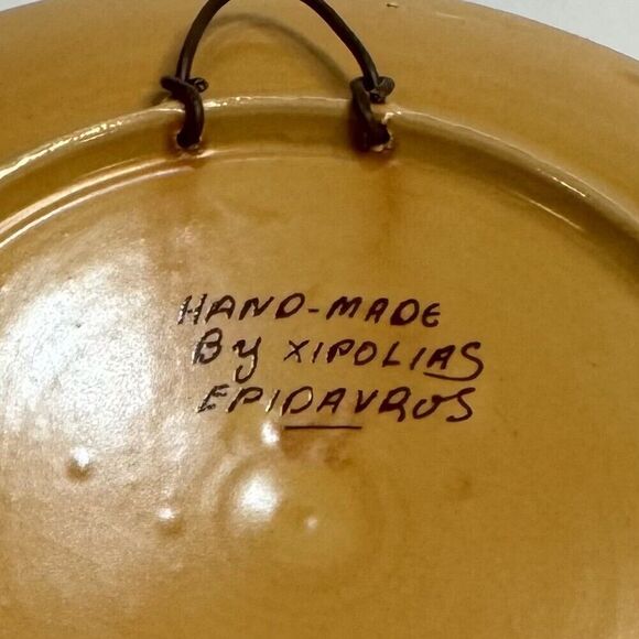 Journey to Mount Olympus Greek Mythology Story Plate Epidavros Handmade Dionysus - Picture 3 of 5